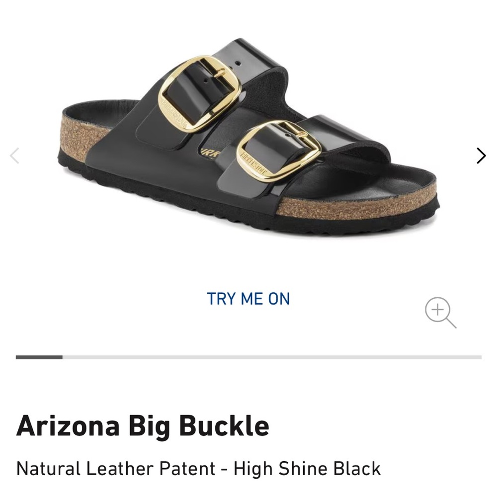 Birkenstock Arizona Big Buckle Sandals - Black. Size 41 (10)